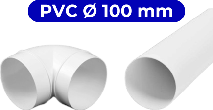 Lüftungsrohre Kunststoff  Ø 100 mm
