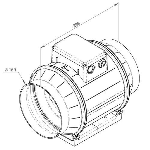 Ruck Etamaster Rohrventilator mit EC Motor 810m³/h - Ø 160 mm - EM 160L EC  01